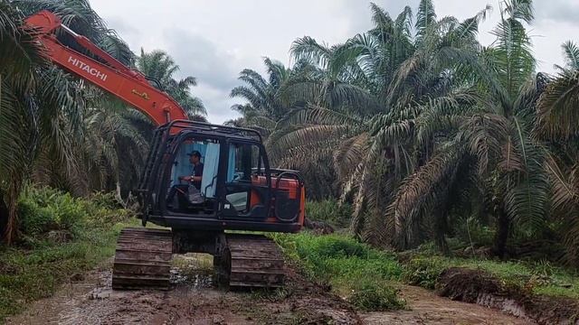 beko keruk alat berat hitachi excavator zaxis 110 MF semi long arm cuci parit 4M bonus ikan gabus смотреть онлайн