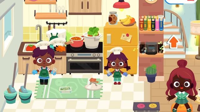 Dr. Panda Town Tales kitchen chef Rachel and Kevin pretend play with big kitchen for kids children￼ смотреть онлайн