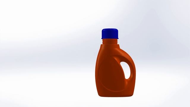 Detergent Bottle, Surface Assembly Model, Solidworks смотреть онлайн