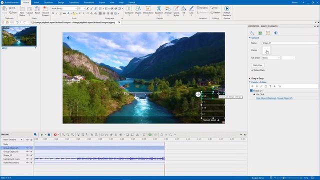 How To Change Video/Audio Playback Speed In HTML5 Output - ActivePresenter 8