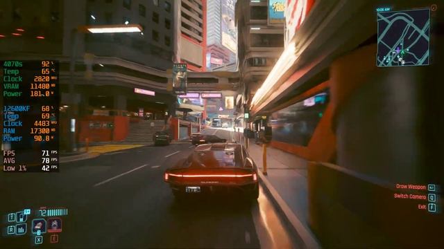 Cyberpunk 2077 I5-12600KF RTX 4070 Super