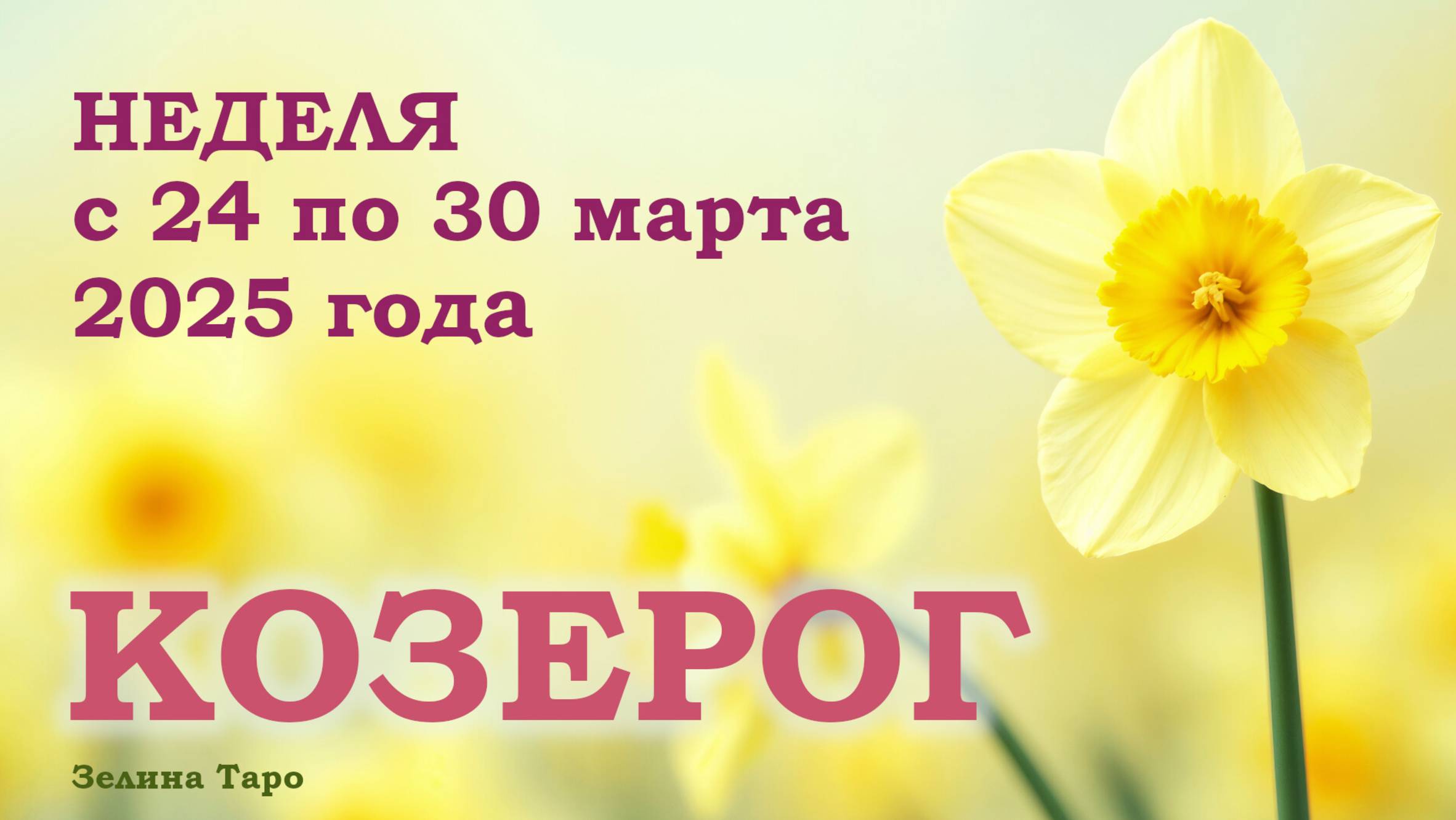 КОЗЕРОГ | ТАРО прогноз на неделю с 24 по 30 марта 2025 года