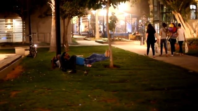 Male couple rests on the lawn_Footage _020_Мужская пара друзей отдыхают на лужайке смотреть онлайн