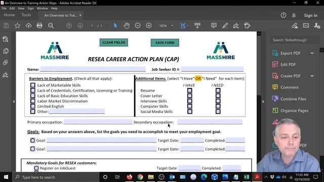 Returning Career Center Forms with Adobe Reader смотреть онлайн