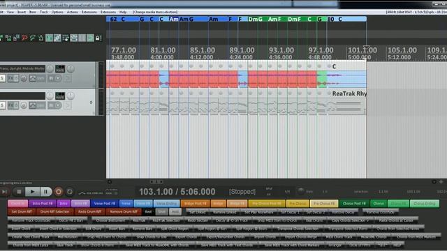 ReaTrak (REAPER Chord Track) Demo MIDI Notation