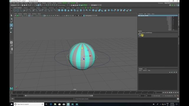 Ball Rigging With Squash And Stretch Deformer in Autodesk Maya 2017 смотреть онлайн