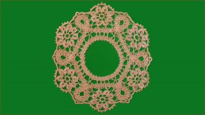 Воротник брюггским кружевом крючком. Часть 2.