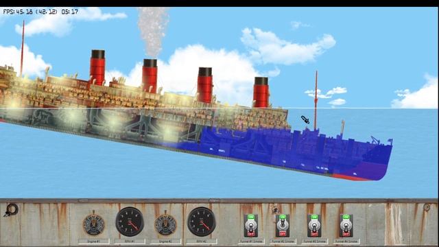 Sinking The R.M.S. Aquitania in Floating Sandbox смотреть онлайн