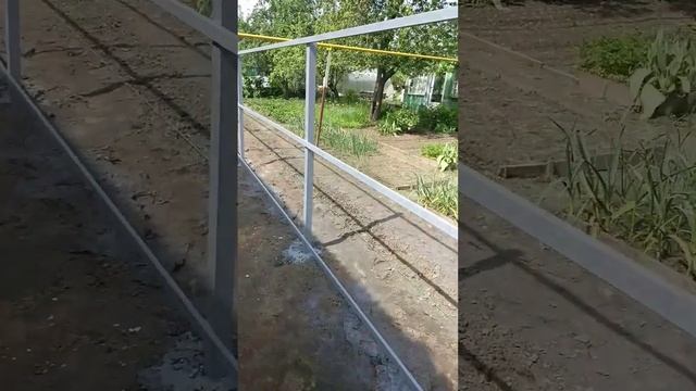 Забор. каркас под штакетник. смотреть онлайн
