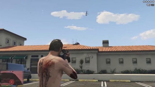 GTA 5 - Franklin, Lamar, Michael, Trevor, Ron and Wade's FIVE STAR COP BATTLE/ESCAPE