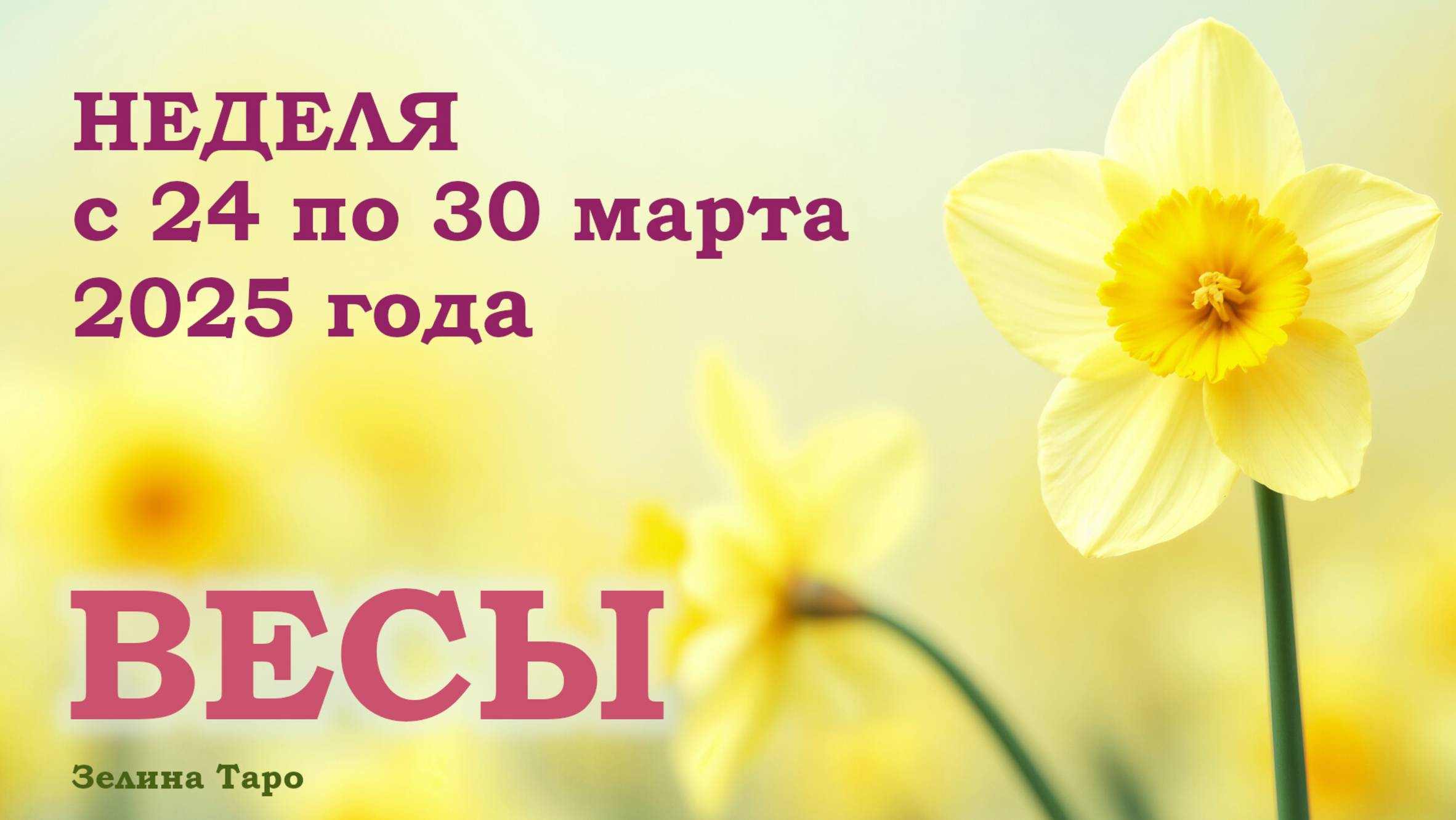 ВЕСЫ | ТАРО прогноз на неделю с 24 по 30 марта 2025 года
