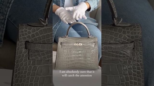 Hermes Find: Kelly 25 Shiny Alligator Gris Ciment PHW смотреть онлайн