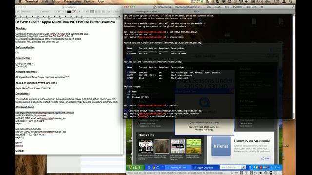 CVE-2011-0257 : Apple QuickTime PICT PnSize Buffer Overflow смотреть онлайн