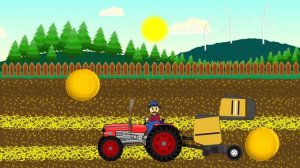 Little Farmer in Green Pants & Corn Harvest | Farmer's Fairy Tale for Kids