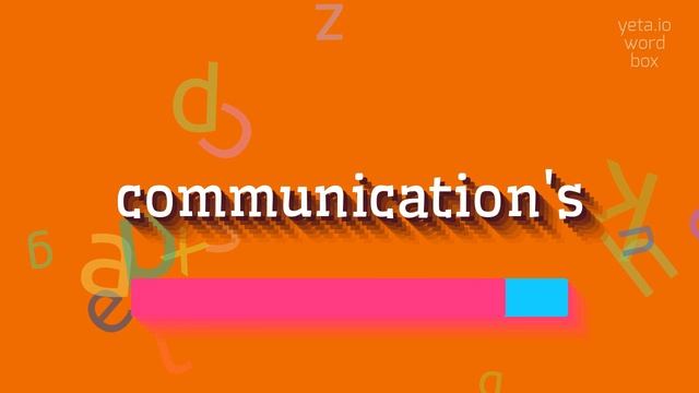 COMMUNICATION'S - HOW TO SAY COMMUNICATION'S? #communication's смотреть онлайн