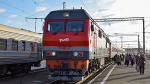 Тепловоз ТЭП70БС-262. Покатушки от 229км до Барнаула.