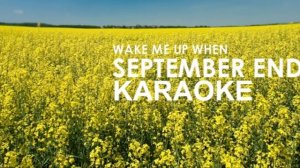 Green Day - Wake Me Up When September Ends Karaoke