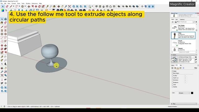 5 Easy ways to create curved rounded and organic shapes in Sketchup смотреть онлайн