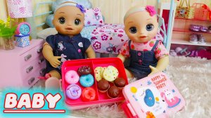 КУКЛЫ ПУПСЫ СОНЯ И АЛИНА ИДУТ В ДЕТСКИЙ САД Бэби Борн baby born