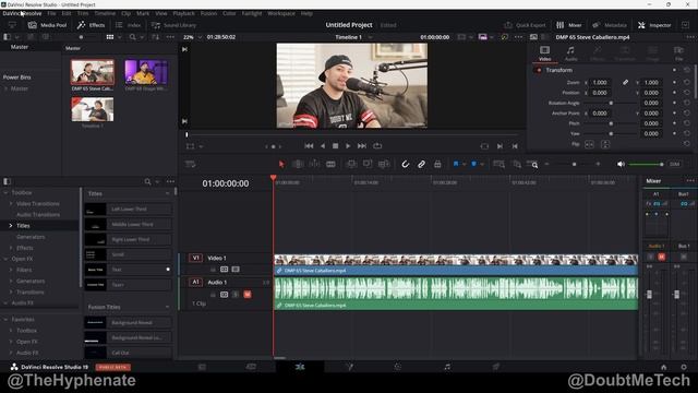 Set Timeline Timecode to Start at 0:00 (Zero) [ DaVinci Resolve Tutorial ] смотреть онлайн