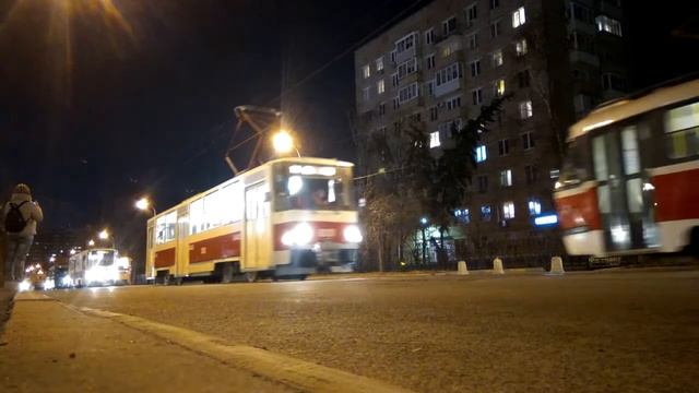 Night tram parade Moscow 2018 смотреть онлайн