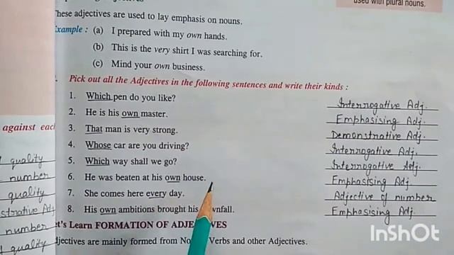 Subject - English Grammar || Class8th || Chapter - 4 || Topic -The Adjectives (Part-2) Book work смотреть онлайн
