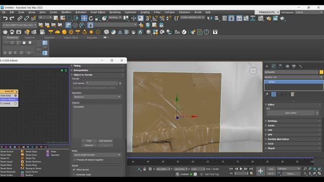 Importing custom Terrain model to Tyflow in 3DSMAX смотреть онлайн
