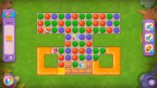 Gardenscapes level 11067 No Boosters Gameplay смотреть онлайн