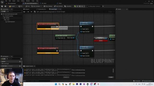 VR Unreal Engine 5 Работа с Grab Component и Line Trace By Chanel