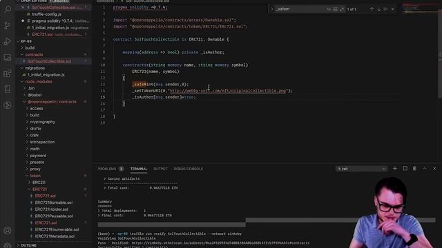 SolTouch - Solidity Tutorial - Ep3: Creating A NFT Collection With ERC721