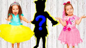 Learn and guess the shadows Princesses edition. Little baby Song