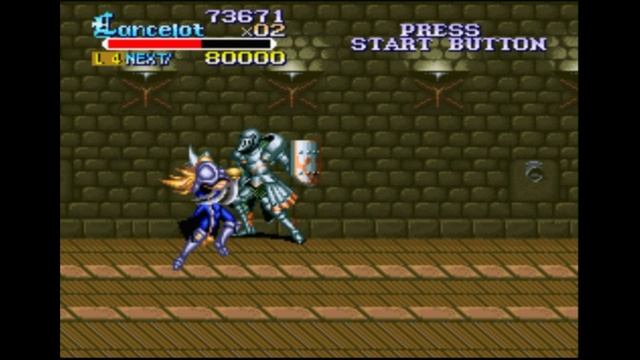 Super Nintendo (Snes) 16-bit Knights of the Round Stage 3 Battle at the Castle Forh