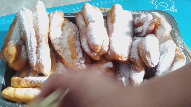 Жареные палочки из теста. Очень простой рецепт на каждый день.