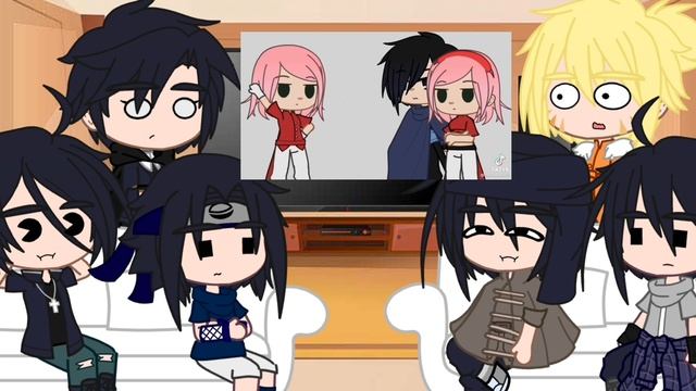 🧡💙Реакция Саске из разных времён и Ау на Сасунару+ Наруто💙🧡 {2/?}