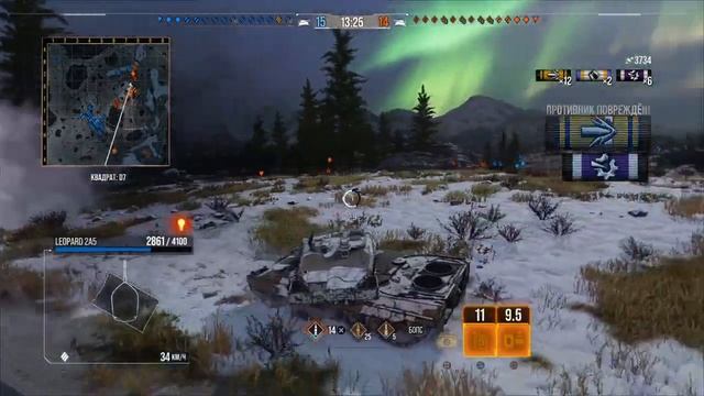 WOT CONSOLE PS4/Gameplay/Leopard 2 5/ 9k dmg смотреть онлайн