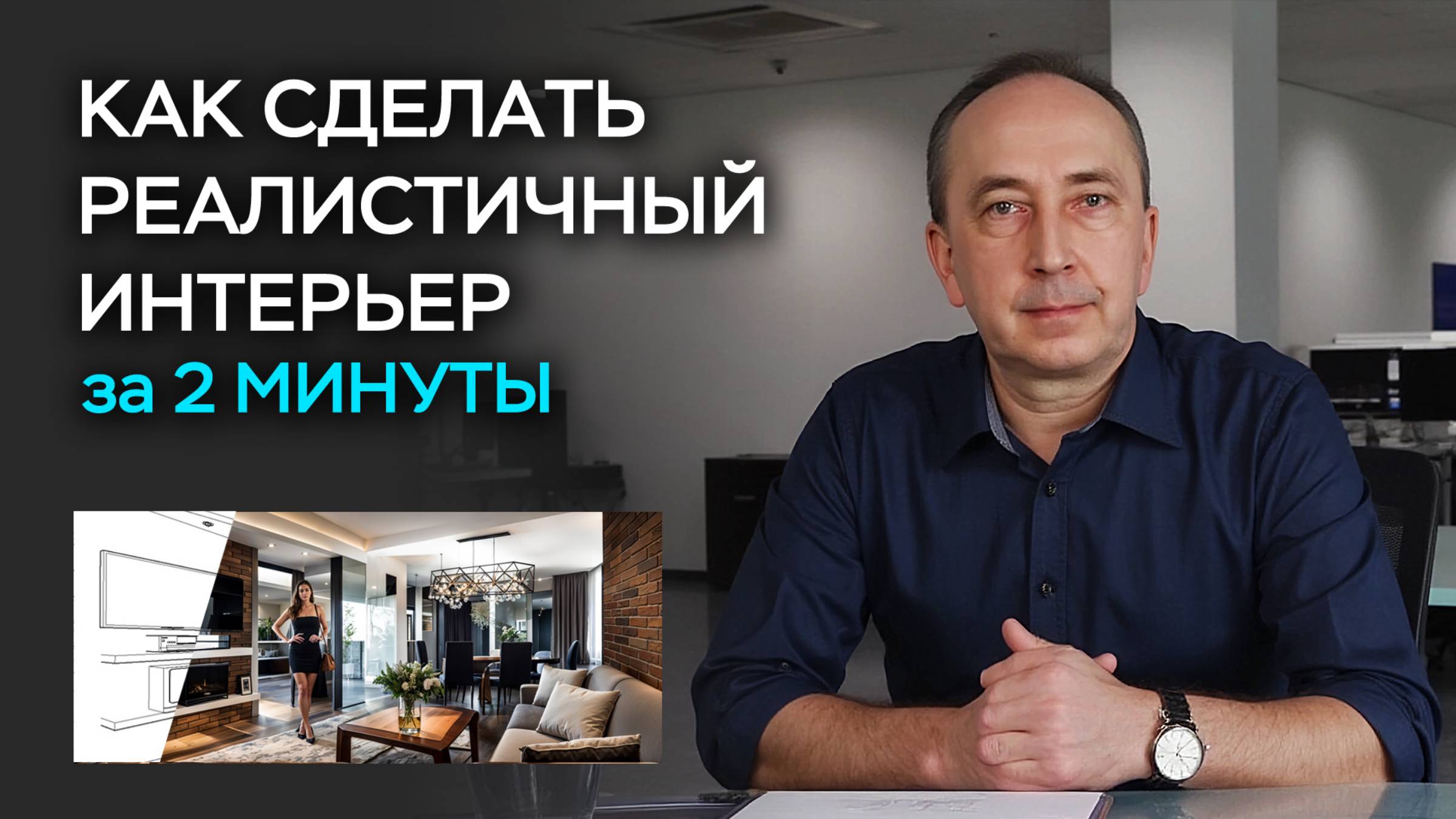Как сделать красивый реалистичный интерьер за 2 минуты? смотреть онлайн