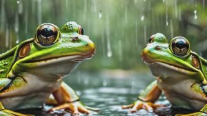 Лягушки. 1 час. Лягушки квакают в дождь для сна.