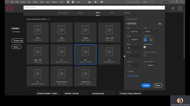 Creación de nuevo documento en InDesign смотреть онлайн