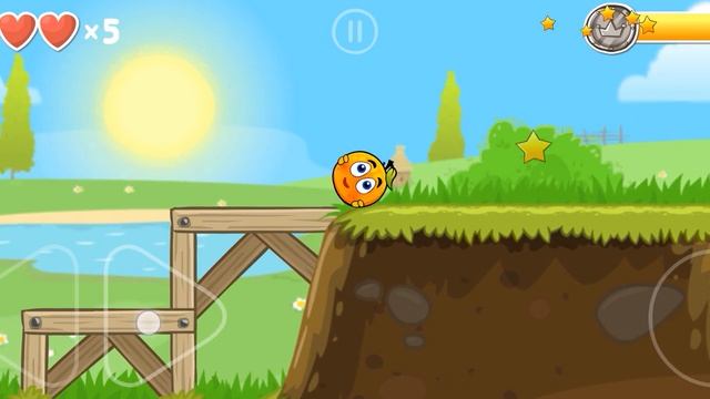 Red Ball 4 
Зелёные холмы 1 уровень