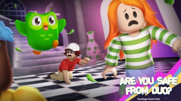 я стал птицей duolingo и проверял все ли сделали урок английского: Roblox Doulingo