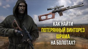Как найти потеряный винторез Шрама на болотах в Сталкер Чистое Небо