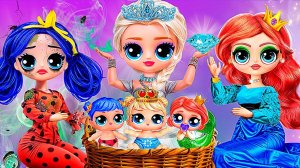 ГИГА Богатая Эльза, Богатая Ариэль и Бедная Леди Баг стали мамами! Идеи для кукол ЛОЛ