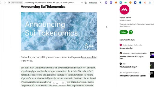 SUI КРИПТОВАЛЮТА ПОЛНЫЙ ОБЗОР.