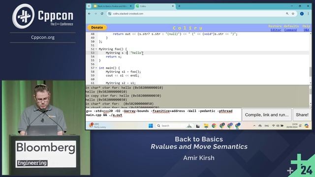 Back to Basics: Rvalues and Move Semantics in C++ - Amir Kirsh - CppCon 2024 смотреть онлайн