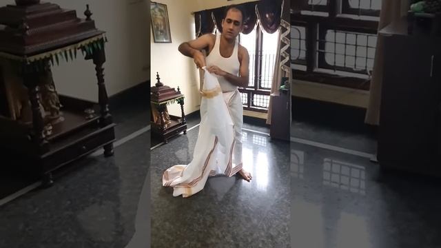 How to wear Kachche Panche (ಪಂಚ ಕಚ್ಚೆ ಉಡುವ ಬಗೆ) смотреть онлайн