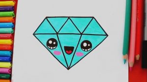 Как нарисовать кавайный бриллиант