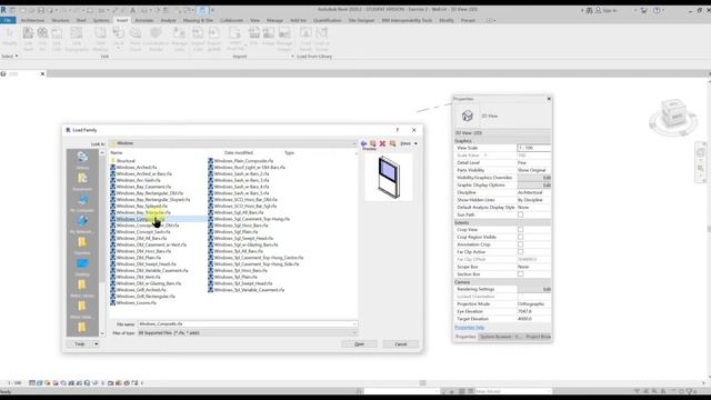 Revit 2020 Basic Architectural Modelling 1- 6 Adding Door & Window Load Families & Align Tool смотреть онлайн