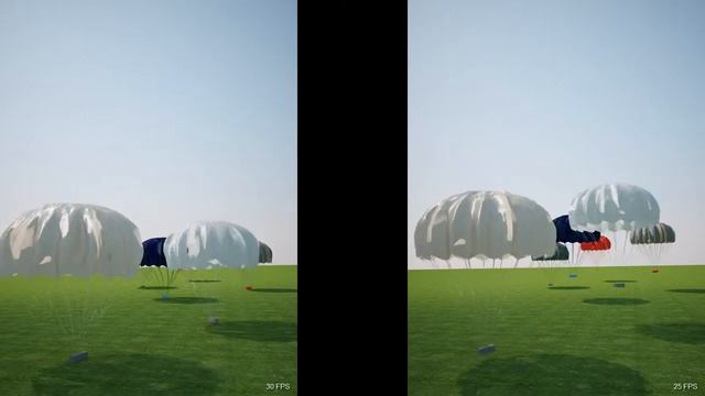 Parachutes [3Ds Max Cloth Simulation - 30+25 FPS] Test 1 смотреть онлайн