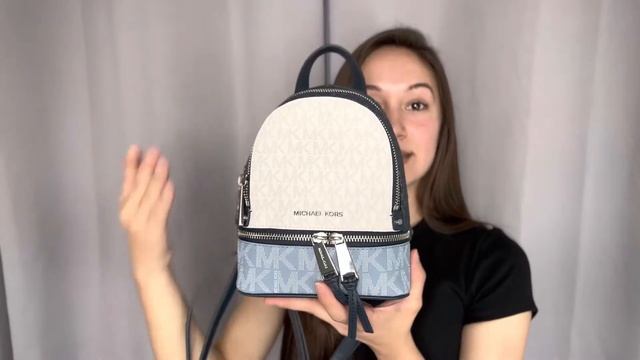 Michael Kors Rhea Navy Zip Messenger Backpack UPC: 196163321240 Style 30SOSEZBOB смотреть онлайн
