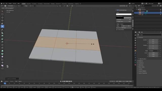 Blender 3D create a table with loop cut and extrude. смотреть онлайн
